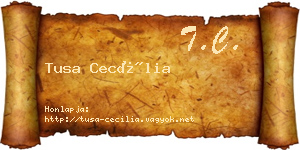 Tusa Cecília névjegykártya