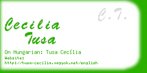 cecilia tusa business card